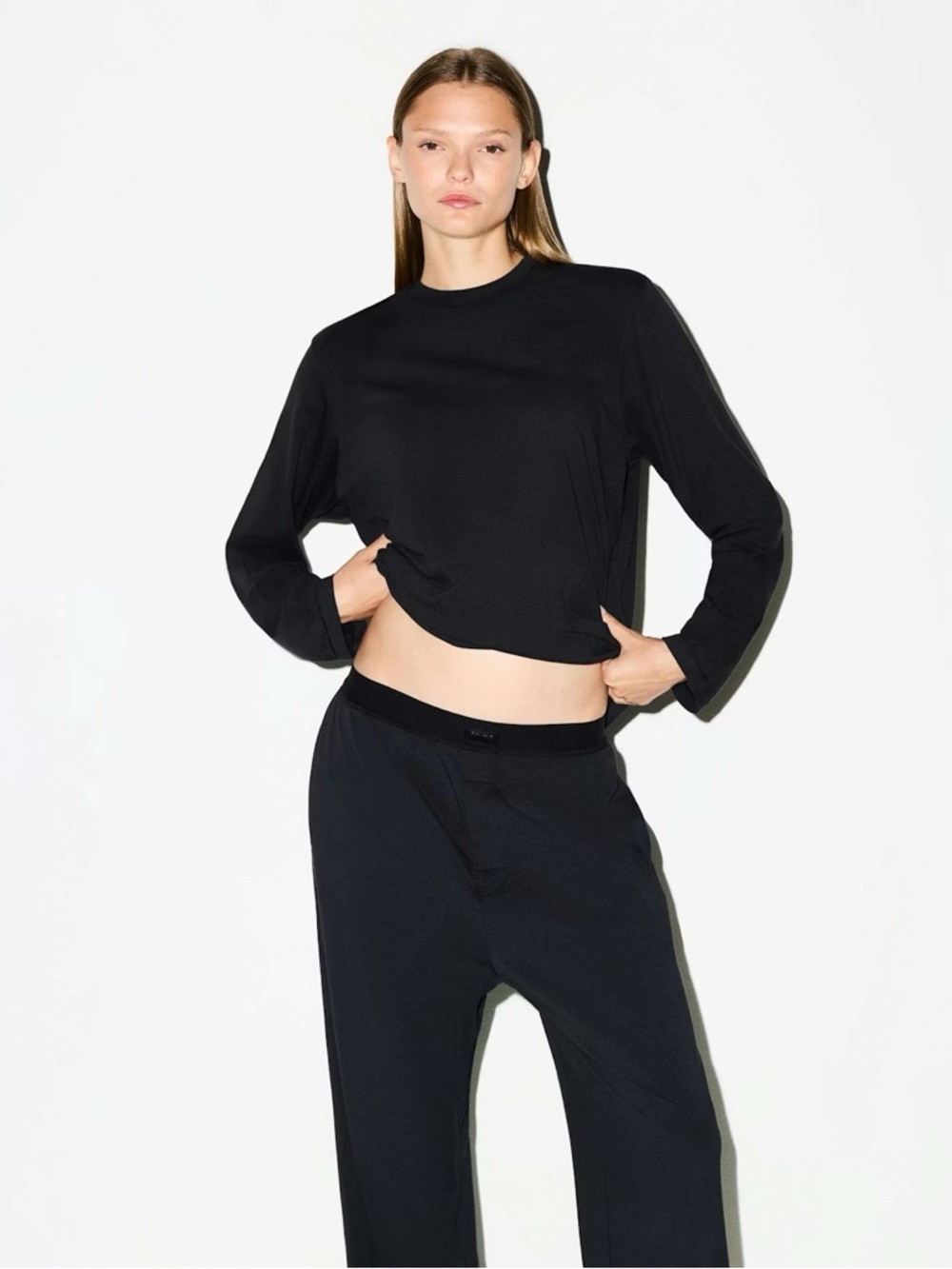 SKIMS BOYFRIEND LOOSE PANTS - NWT - ONYX - S